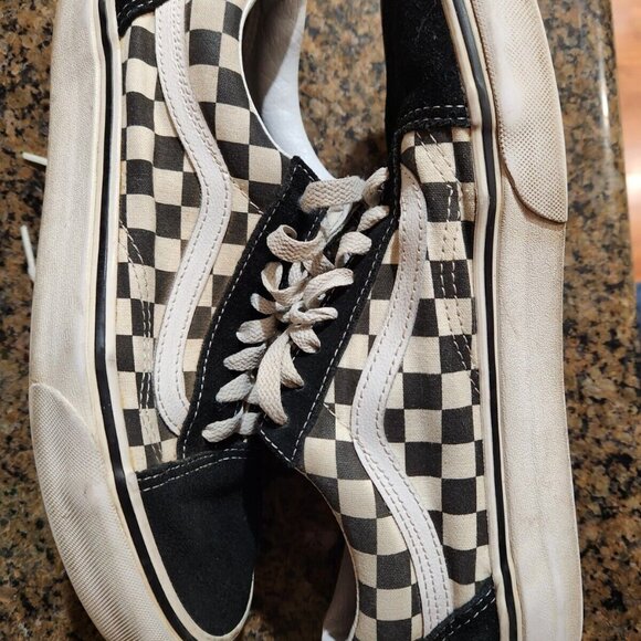 VANS Old Skool Checkerboard Lace Up Skate Shoes - Picture 7 of 9
